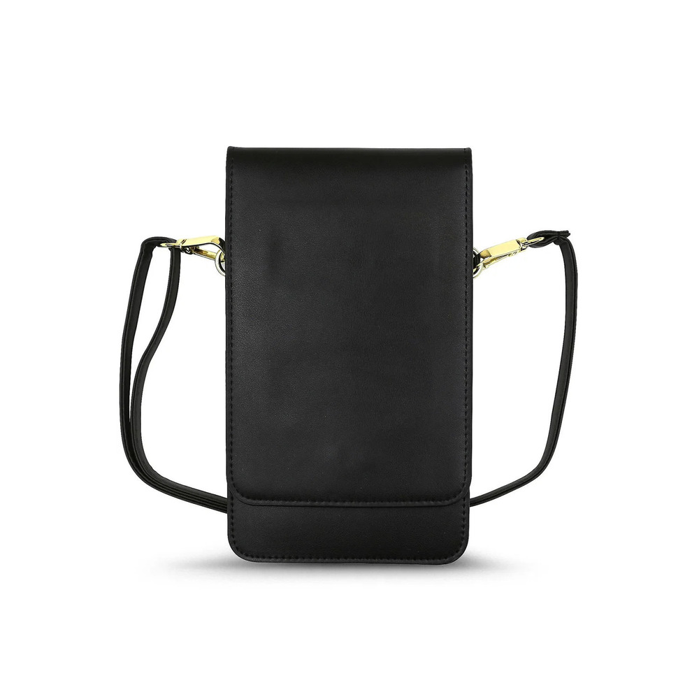 Gear Beast RFID Crossbody Phone Holder with Detachable Strap Black